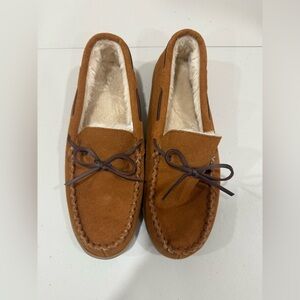 J CREW Men’s CLASSIC SUEDE MOCCASIN SLIP ON SLIPPERS Size 13